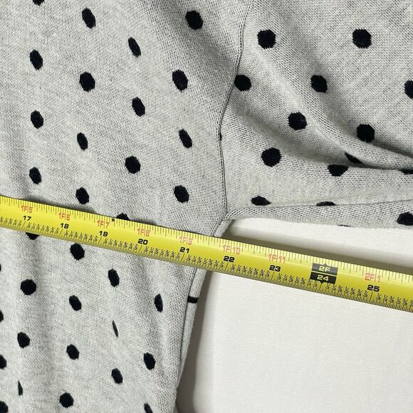 Shannon Passero Boho Art Knit Sweater Petite Small Gray Mixed Print Button Top - Picture 5 of 8